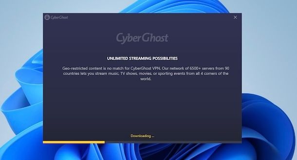 Installazione CyberGhost VPN