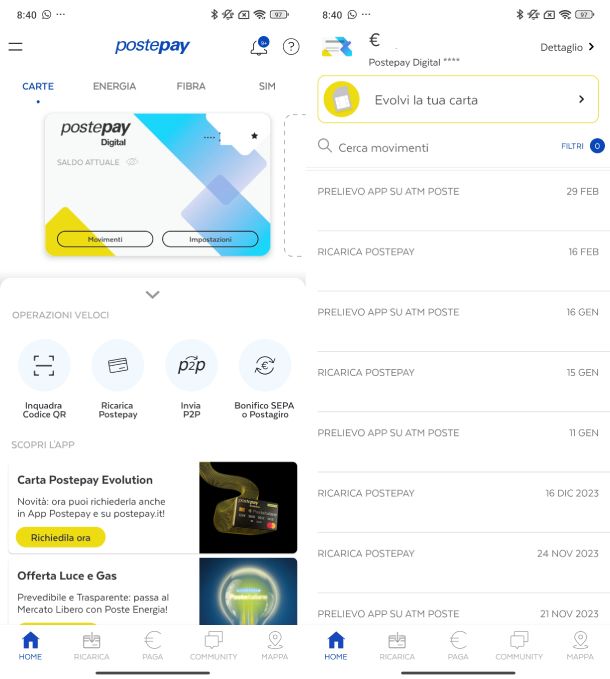 App Postepay Android