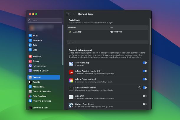 Disattivare l'avvio automatico di programmi superflui