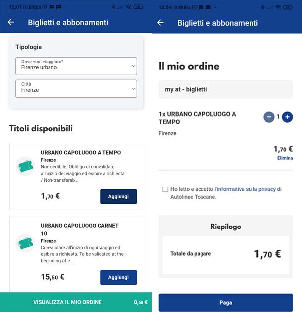 App per comprare biglietti a Firenze