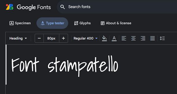 Font stampatello per tatuaggi