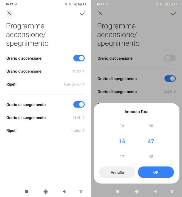 Programmare riavvio smartphone