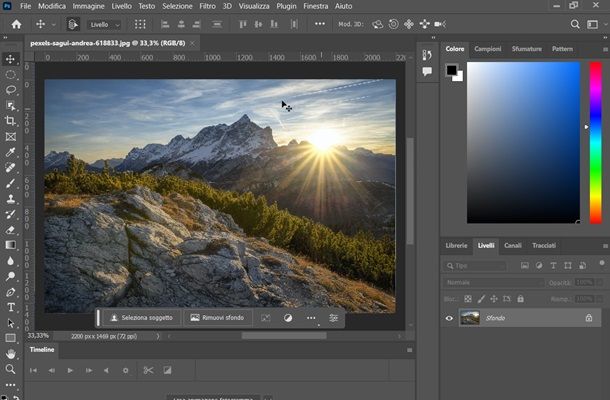 photoshop fondere immagini