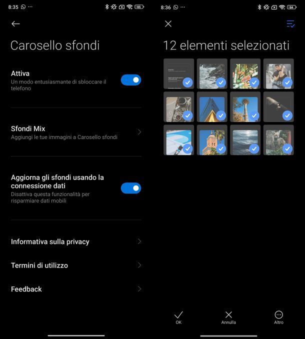 Carosello sfondi Xiaomi POCO