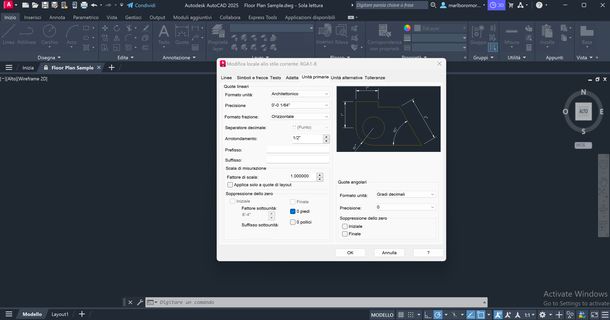 Modifica unità quote AutoCAD