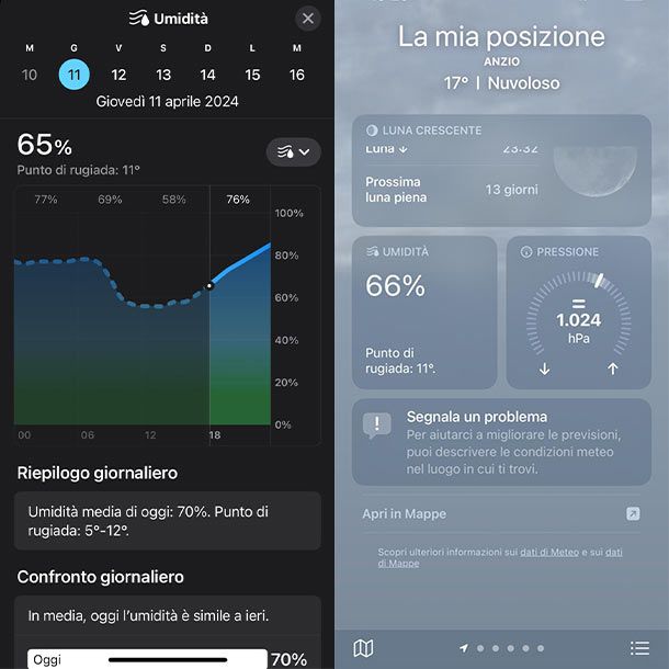 App per misurare umidità in casa — Meteo