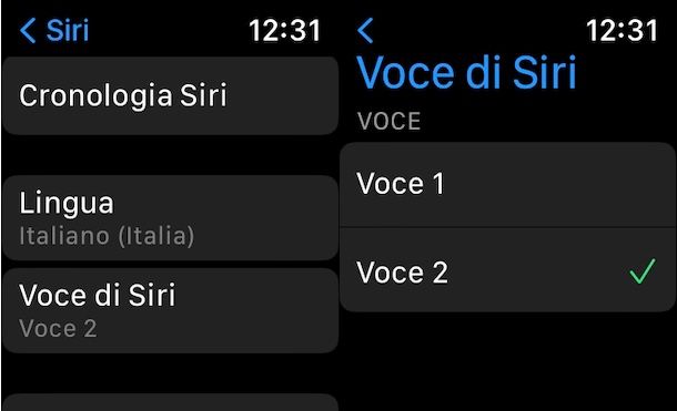 Cambiare lingua Siri su Apple Watch