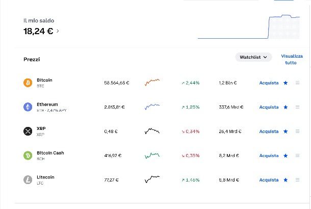 Come acquistare criptovalute con Coinbase