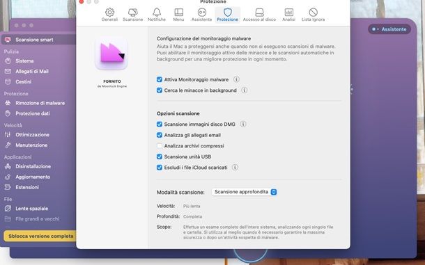 esclusioni cleanmymac