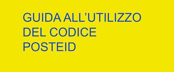 Info preliminari codice PosteID