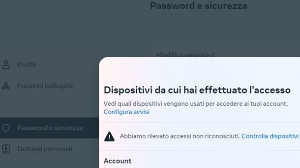 Valutare i dispositivi associati Facebook