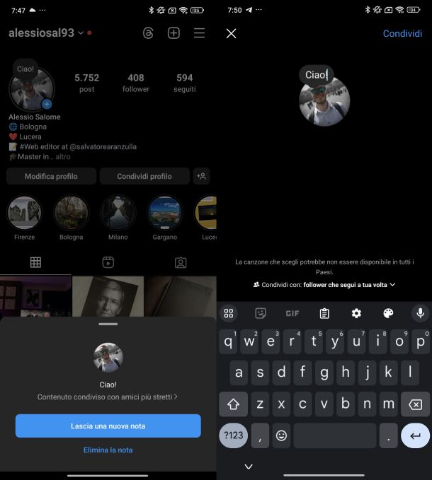 Instagram Note Android