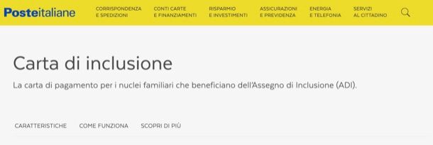 Carta di inclusione