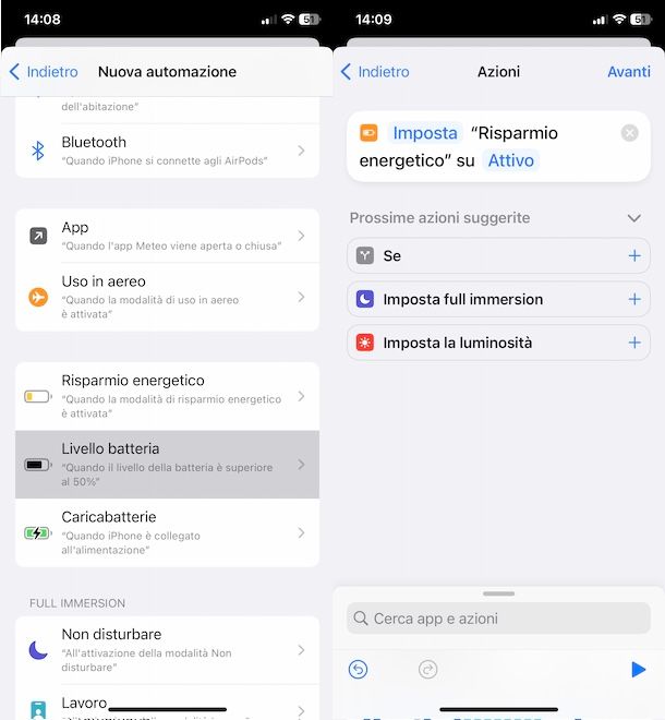 Comandi rapidi su iPhone