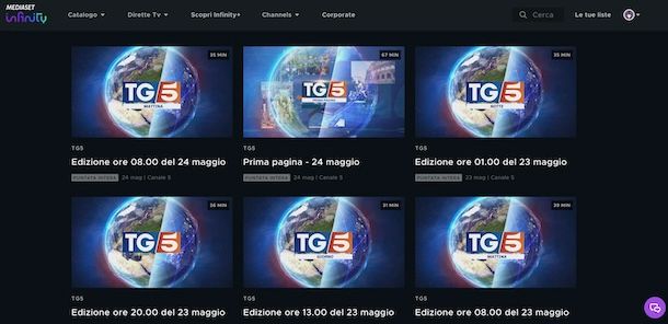 TG5 edizioni passate