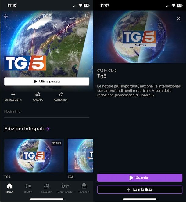 App Mediaset Infinity