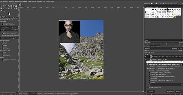 maschera di livello gimp