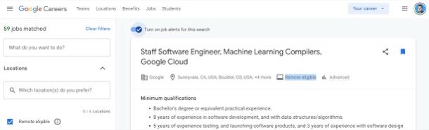 Lavorare per Google da remoto