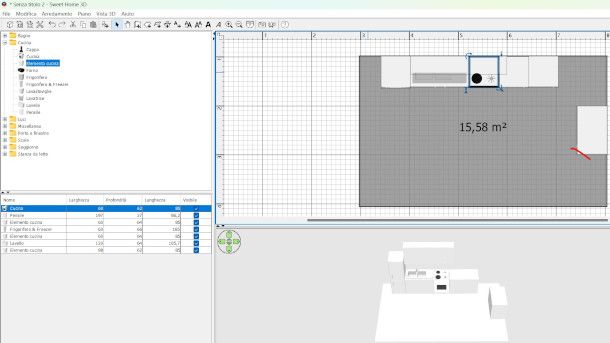 interfaccia Sweet Home 3D