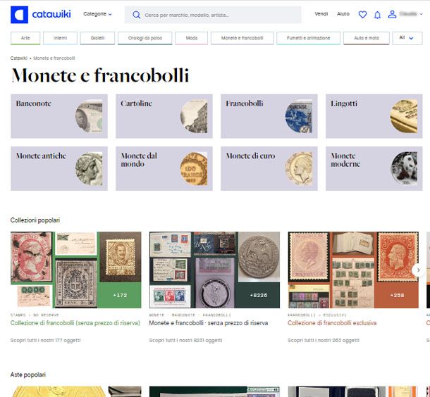 Catawiki sito per vendere monete rare