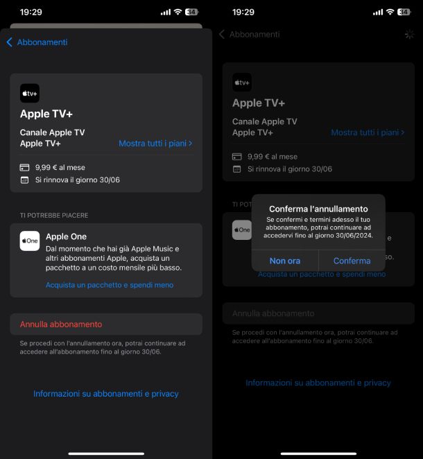 Abbonamento Apple TV iPhone