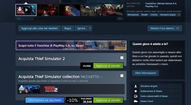 Acquistare Thief Simulator