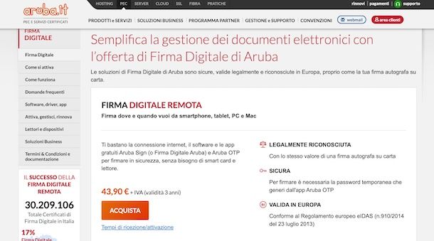 Firma digitale Aruba