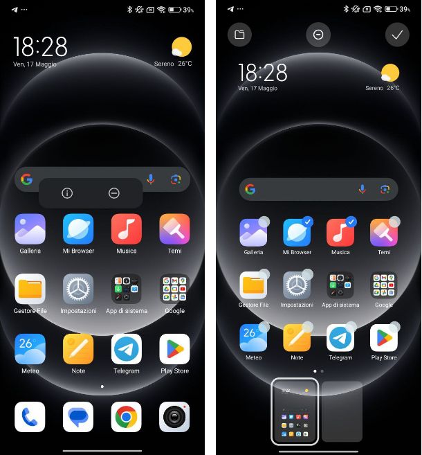 Come eliminare icone dal desktop Xiaomi