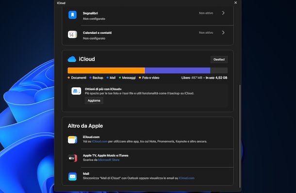 Abbonamento iCloud+ PC Windows
