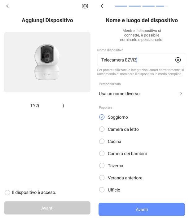 Aggiunta Ezviz