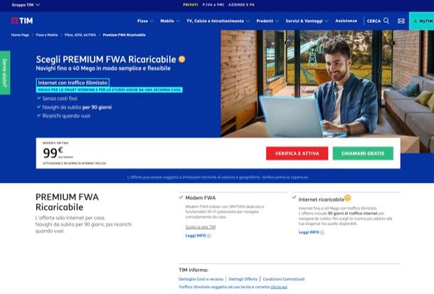 TIM Premium FWA Ricaricabile