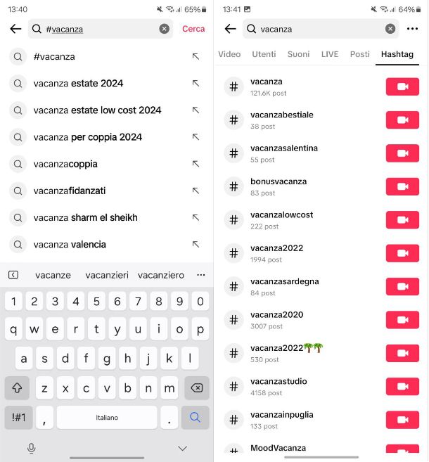 Come si usa # su TikTok