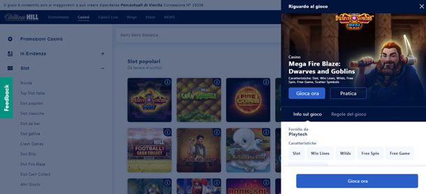 William Hill casinò online