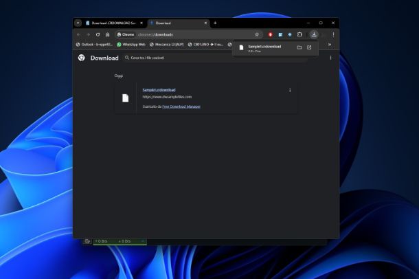 Come aprire crdownload su Windows