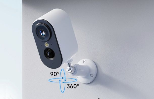 angolo di rotazione telecamera Wi-Fi a batteria