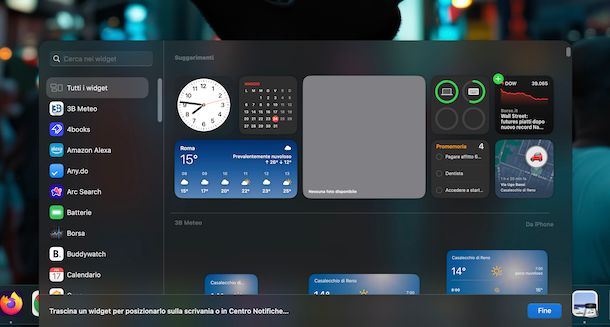 Widget Scrivania Mac