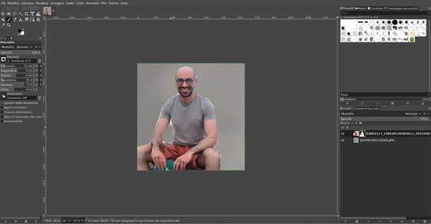 gimp sfondo