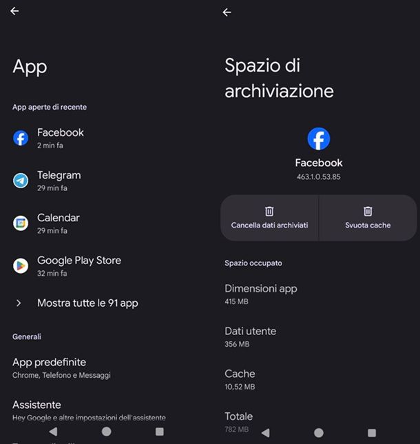 Eliminare cache e cookie Facebook