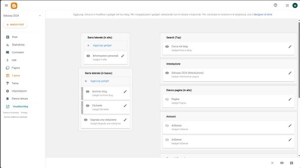 Layout di Blogger