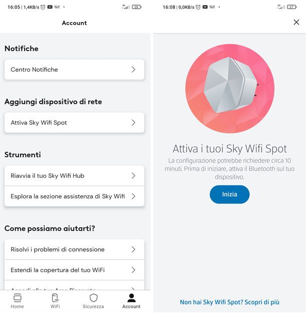 Installazione Sky Wifi Spot