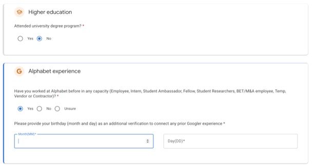 Profilo Google Career