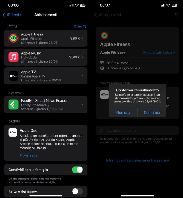 Abbonamenti App Store