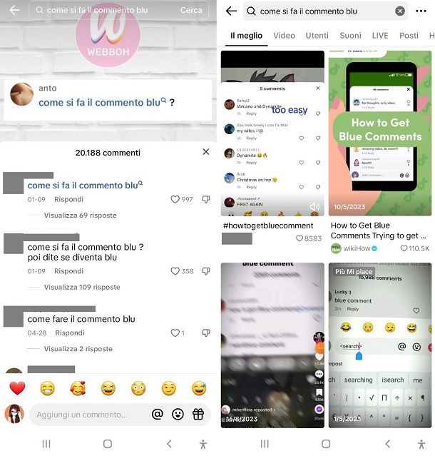 Come fare il commento blu su TikTok