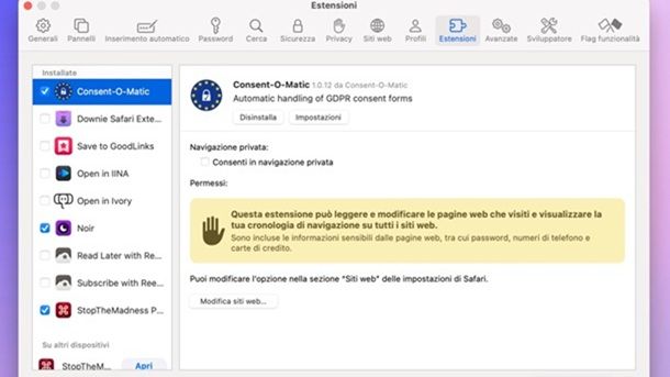 Estensioni macOS