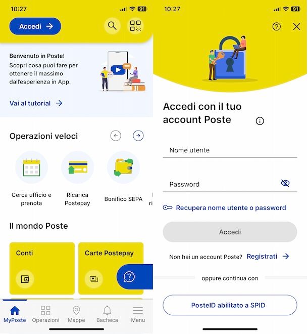 App Poste Italiane