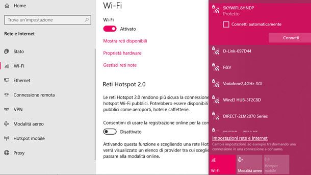 Collegare Sky Wifi al computer