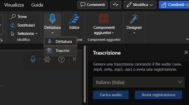 Trascrivere audio WhatsApp su Word