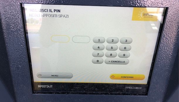 Ritirare pacco InPost Locker