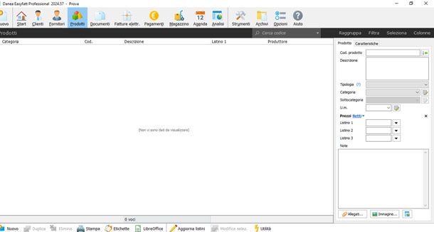 Programma per negozio Easyfatt