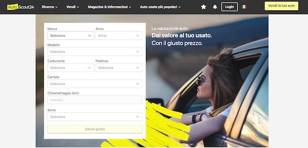 Valutazione auto AutoScout24